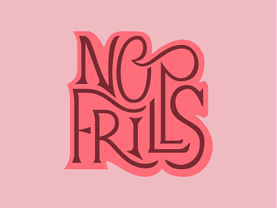 Saturday Type Club: Week 108 "No Frills" badge branding composition flow frills lock uo lock up middle ground made mikey hayes red saturday type club serif sticker typography vintage