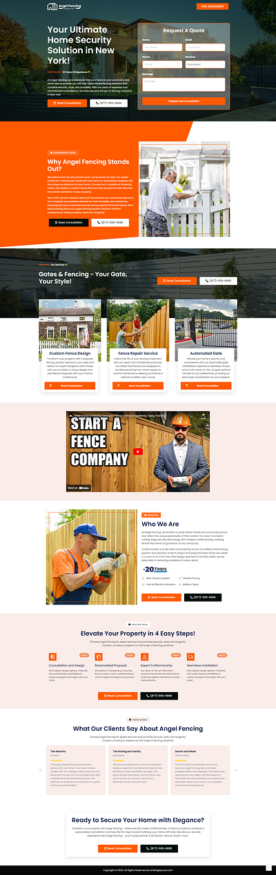 Best Fencing Services Lead Generation Landing Page landing page lead generation template wordpress