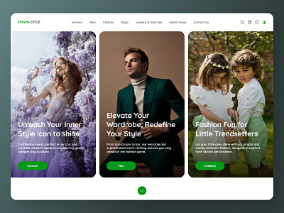 Clothing & Fashion Website - Enigma Style app branding clothing design ecommerce fashion product design ui user experience user interface ux website