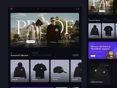 PROOF — Shop Design crypto nft product shop ui