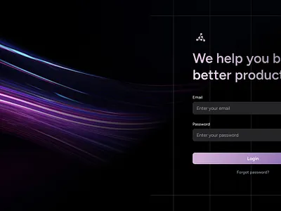 Login Dark Theme UI dark theme dashboard design login product design signup typography ui ux