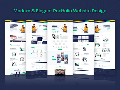 Modern & Elegant Portfolio Website Design branding business ui design elegant figma graphic design landing page ui modern modern ui shopify ui ui uiu uiux website ui wordpress ui