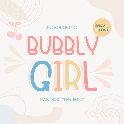 BUBBLY GIRL FONT - CUTE FONT cute font font
