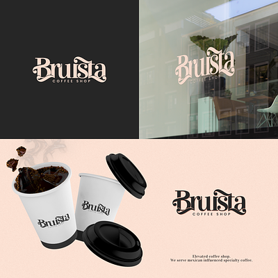 Classic logo typography for Bruista coffee shop brand branding branding logo coffeshop logo fnb logo graphic design isolated logo logo coffee vector