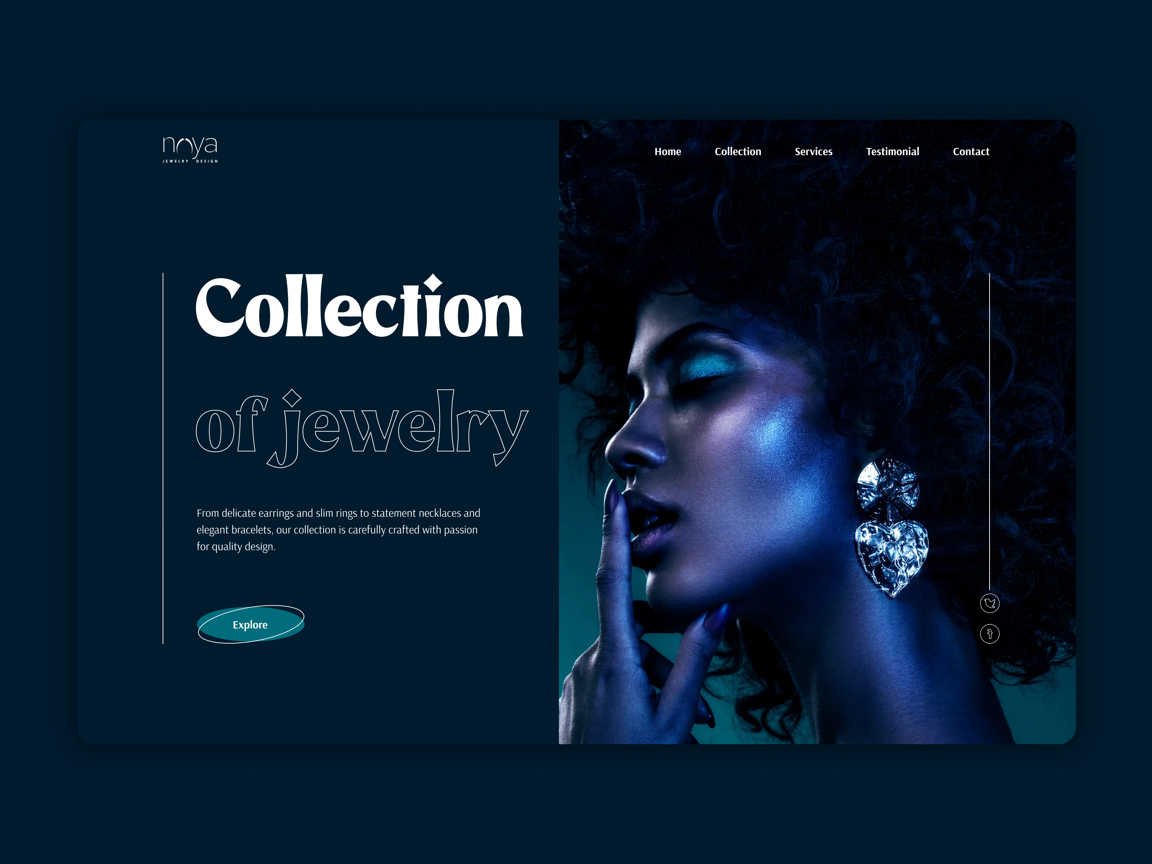Collection of jewelry | First Screen figma first screen hero section web design
