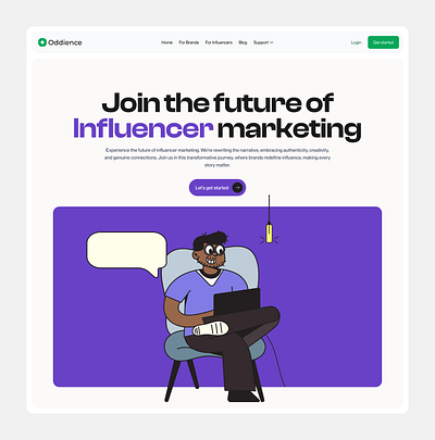 Influencer website blockchain branding defi design illustration logo ui uiux web3 website