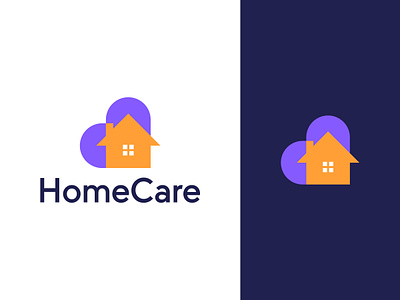 Home Care abstract brand identity care creative grow heart heart and home home home care house house care icon love modern property real estate symbol