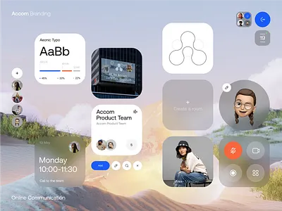 Accom Branding agency art direction brand agency brand design branding branding and identity color corporate identity custom design guidelines identity logo marketing merch modern logo rebrand saas visual identity waves