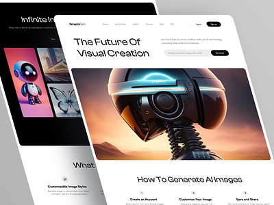 GraphiGen | AI Image Generator Website ai ai image generator ai image generator website ai landing page ai website clean design landing landing page landing page design minimal product product design ui ui design web web design website website design
