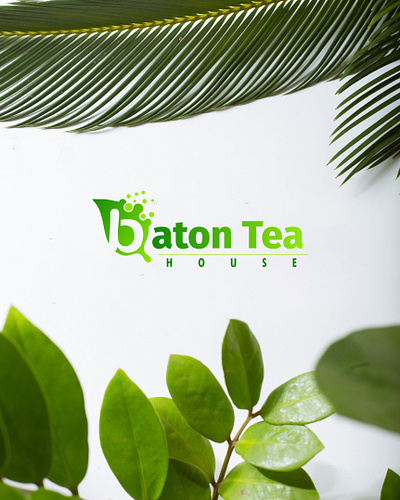 Baton Tea logo branding cup design graphic design green tea illustration logo logo mockup mockup tea tea bag tea logo typography vector