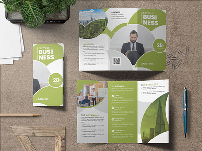 CORPORATE BROCHURE DESIGN abstract brochoure business corpoprate design geometric layout minimal trifold brochoure vector