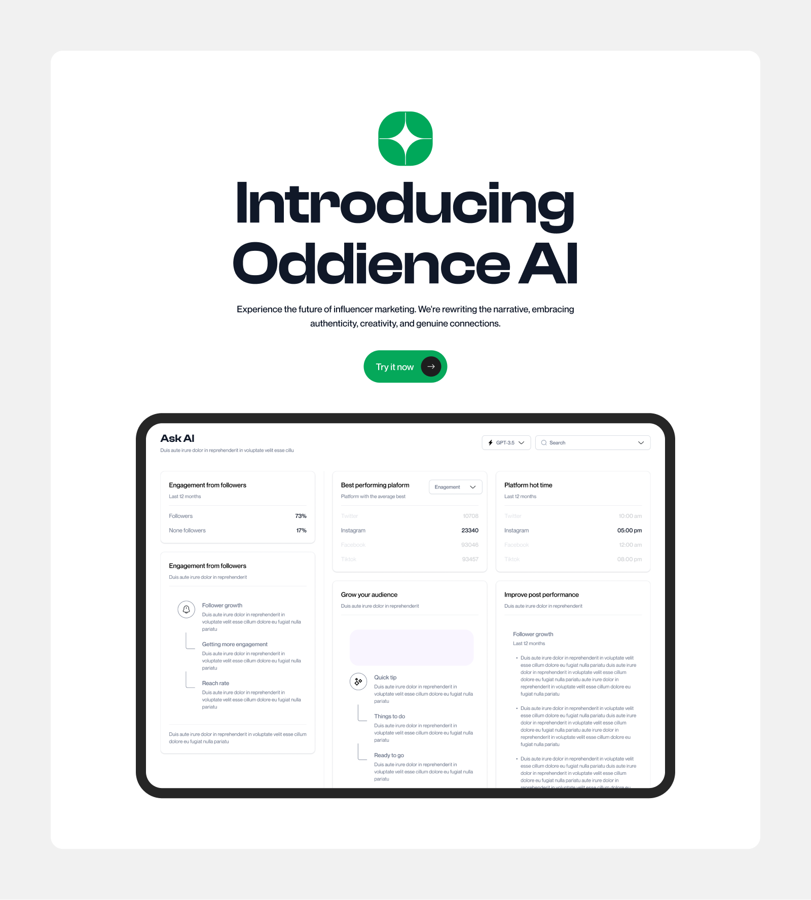 AI website section ai blockchain branding defi design illustration influencer landing page logo ui uiux web3 website