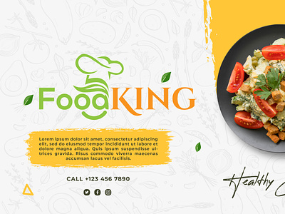 Food King arabic branding calligraphylogo graphic design logo logodesign minimalist modern restaurant restaurantlogo unique