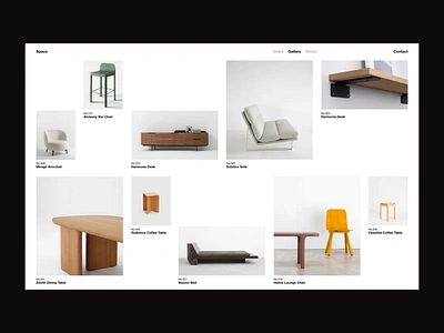 Designing Silence – Gallery animation clean design digital furniture grid layout minimal smooth swiss typography