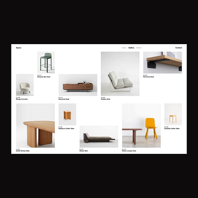 Designing Silence – Gallery animation clean design digital furniture grid layout minimal smooth swiss typography