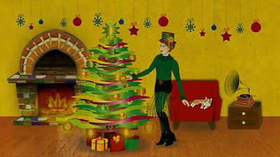 Christmas trees time adobe illustrator adobe photoshop animation character design christmas goodvibes graphic design illustration merry christmas motion graphics xmastree