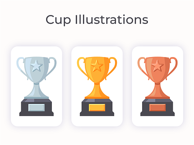 Cup Illustrations affinity designer awards champioship cup design cup illustration cups first place flat game illustration tournament trophey vector
