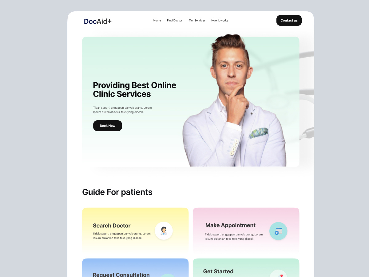 Medical Header Design best landing page best ui coloe doctor landing page doctor website doctor website design landing page mediacal landing page medical website modern design ui ux website ui