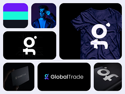 GlobalTrade - Decentralized Exchange Branding branding design illustration logo typography ui ux