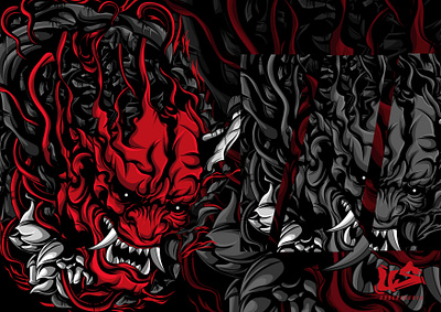 SATAN and BROKEN broken creative illustration design detailed devil digital illustration evil graphic artist graphic design horror illustration illustrator red satan shards