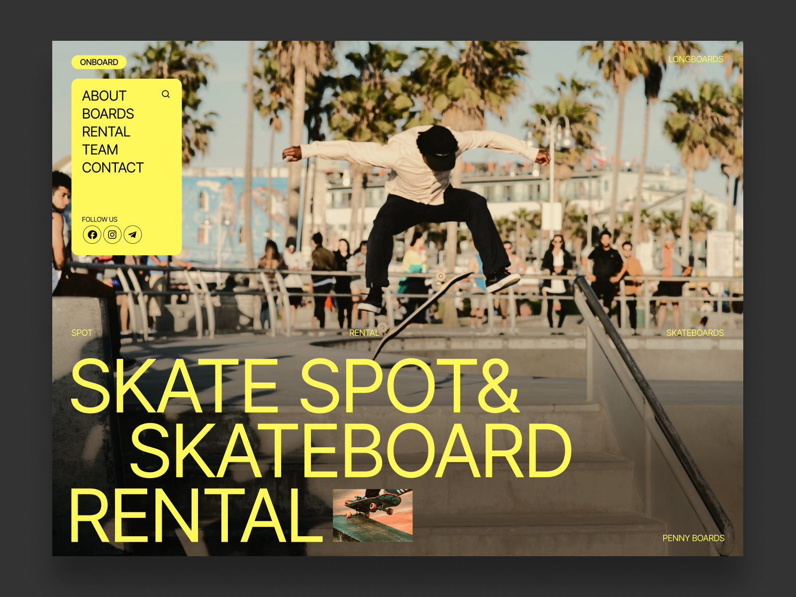 Skate Zone Landing Page by Desire Creative Agency on Dribbble