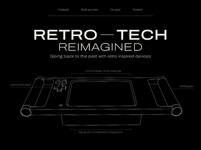 Retro Tech Website 3d 3d website retro tech ui website