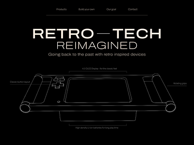 Retro Tech Website 3d 3d website retro tech ui website