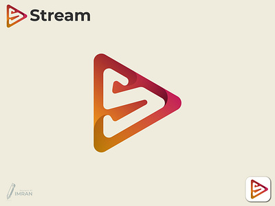 Stream - Logo Design(Unused) app logo brand identity branding creative logo design gradient logo graphic design icon illustration logo minimal logo modern logo stream