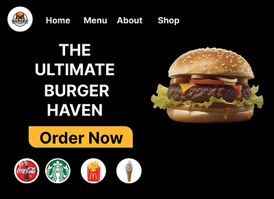 Ultimate Burger branding graphic design logo ui