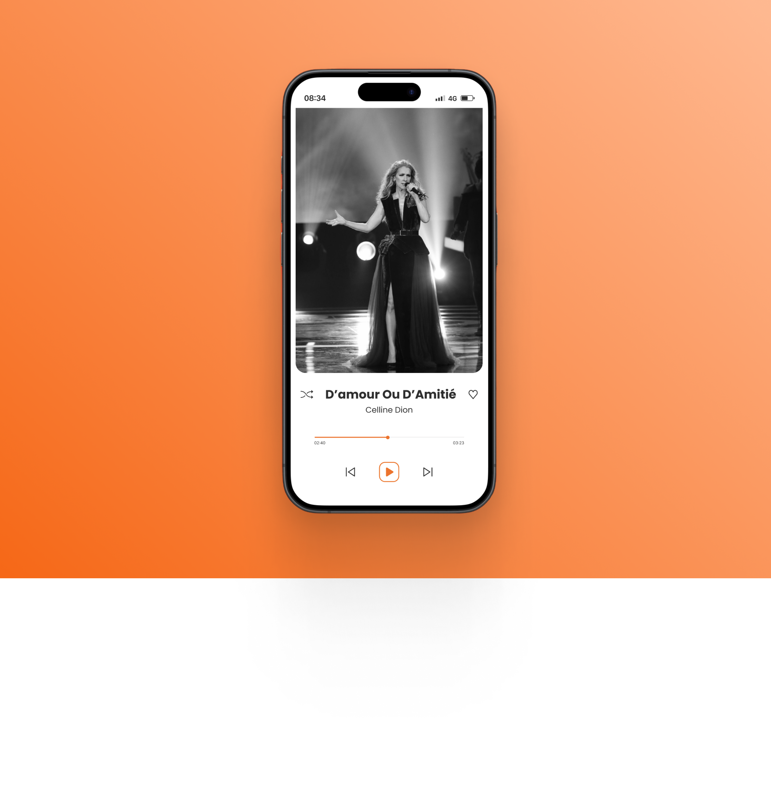 Music Player Mobile Screen digital design mobile ui ui ux visual design