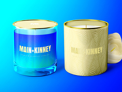 Main And Kinney - Candle Variations 3d brand design branding candle clean creative design elegant fashion gold graphic graphic design icon identity logo minimal monogram premium typography vector