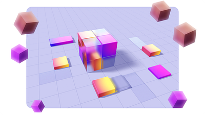 a 3D interactive cube 3d animation cube figma interaction interface motion motion graphics spline ui ux uxui