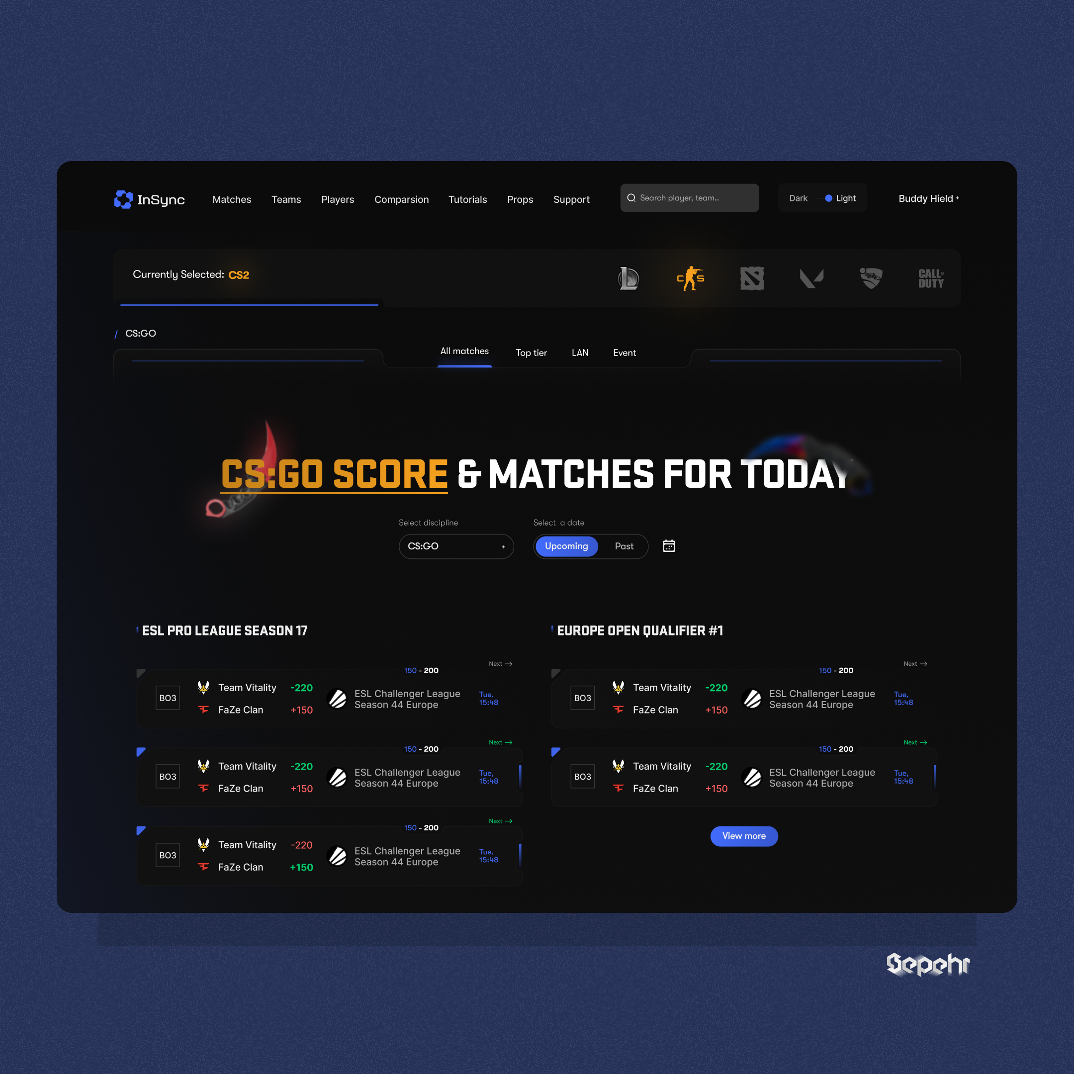 Have you ever changed the game? darkmode design esport games graphic design live minimal platform ui ux web design