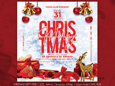 Christmas Party Flyer christmas christmas ball christmas bash christmas celebration christmas decoration christmas flyer christmas holiday christmas night christmas party christmas winter golden christmas merry christmas new year xmas