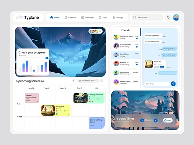 Typlane - Planner Dashboard UI Design activities dashboard design figma planner planner dashboard task dashboard tasks to do list ui uidesign uiux uxdesign website