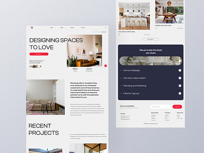 Interior decoration landing page landing page ui web