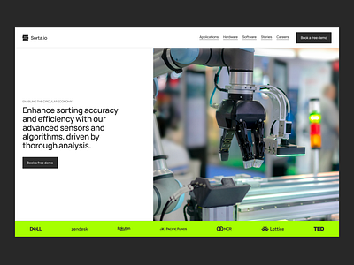 Sorta ai clean data hardware hero iot manrope robotics tech ui webflow