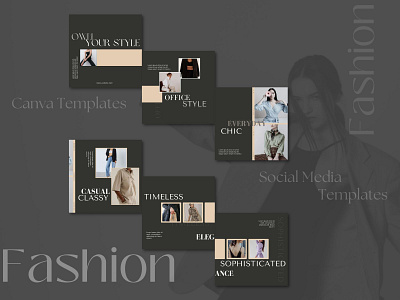 Social Media Carousel Post Template Design black brand branding canva carousel post classy elegance fashion graphic design instagram social media design social media posts sophisticated style templates