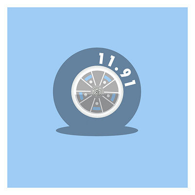 Cal look - DKP automotive design flat graphic design illustration volkswagen vw wheel