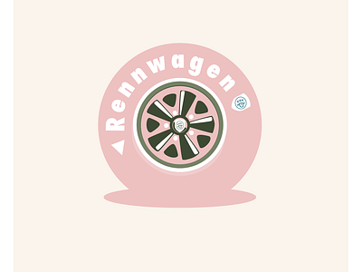 Rennwagen automotive flat fuchs graphic design illustration porsche raisedwhitelettering volkswagen vw wheel