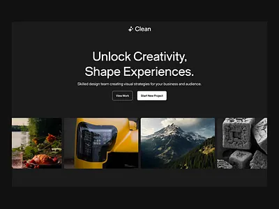 Clean clean dark dark mode design hero studio template typography ui webflow