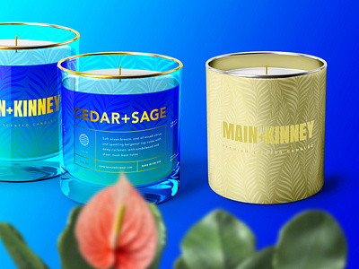 Main And Kinney - Candle Packaging Design Lace-leaf 3d art direction artist beauty brand brand design brand identity branding california clean concept design elegant fashion graphic graphic design icon logo modern vector