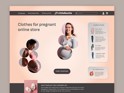 Online store for pregnant branding design shop ui ux webdesign