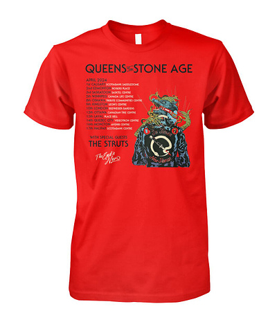 Queens of the Stone Age Canada Tour 2024 Shirt 2024 summer tour canada hoodie long sleeve queens of the stone age shirt the end is nero the struts