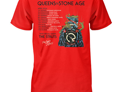 Queens of the Stone Age Canada Tour 2024 Shirt 2024 summer tour canada hoodie long sleeve queens of the stone age shirt the end is nero the struts