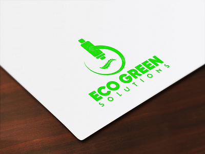 green solution logo design graphic design icon illustration logo