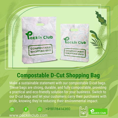 compostable shopping bag poster branding design graphic design illustration logo pattern typography ui ux vector