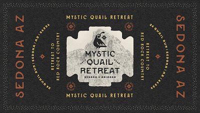 Mystic Quail Retreat — Sedona, AZ vacation rental airbnb arizona brand iden brand identity graphic design identity illustration new retro sedona vacation rental vrbo
