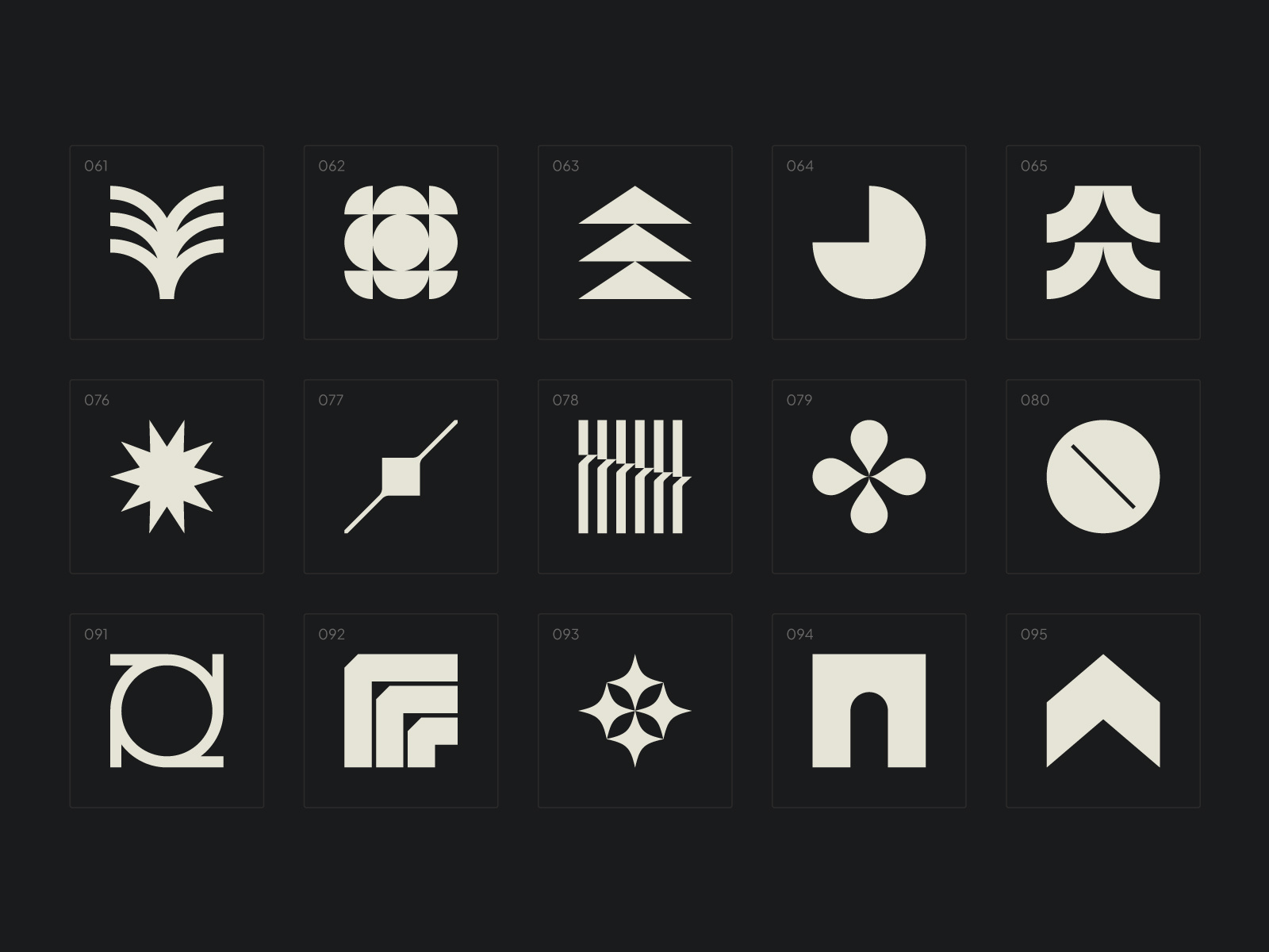 Geometrica - Vol.1 architectural brutalism design flat geo geometric geometry graphic leo alexandre logos minimal modern modernism modernist neo pattern shapes swiss symbols vector