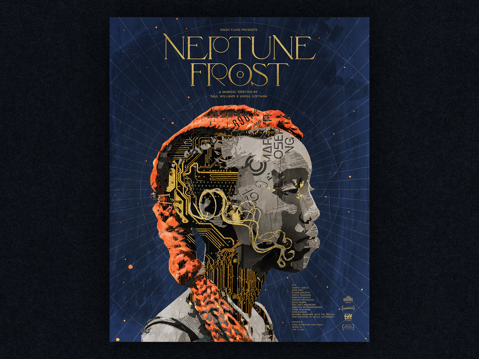 Neptune Front — Alt movie poster alt movie poster alternative movie poster amp collage graphic design mixed media movie poster movie poster design neptune frost poster design saul williams